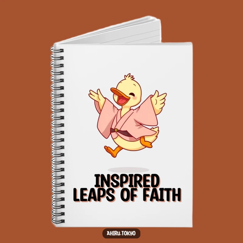 Funny Leaping Duck Notebook: Kimono Journal, Energetic Humor Stationery Gift