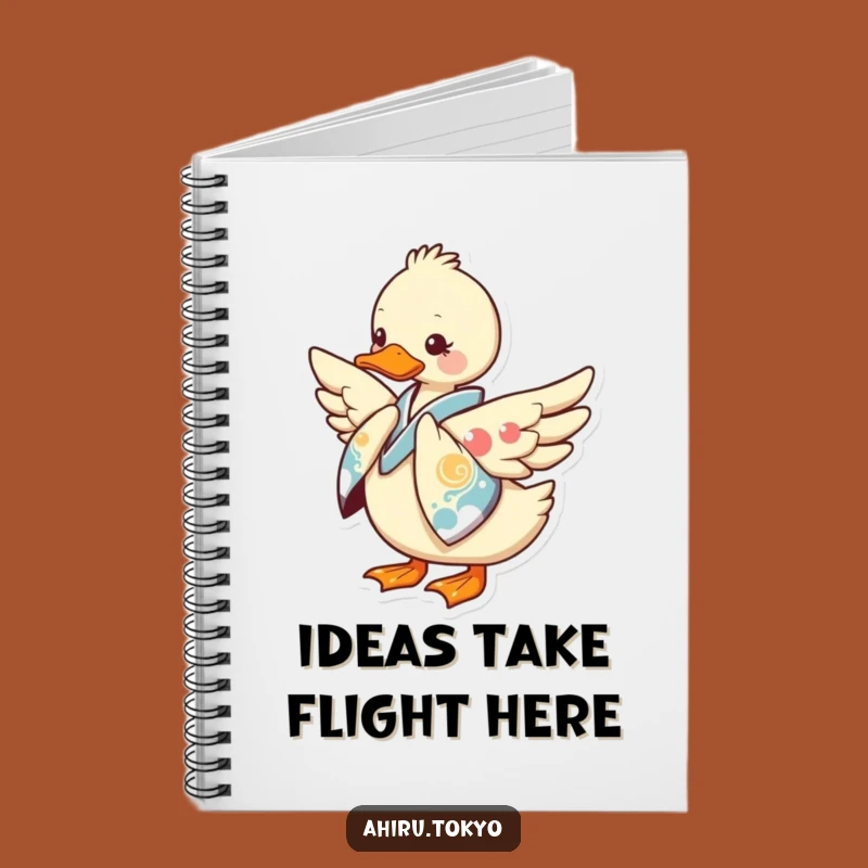 Funny Kimono Duck Notebook: Graceful Bow Pages, Humorous Journal Gift