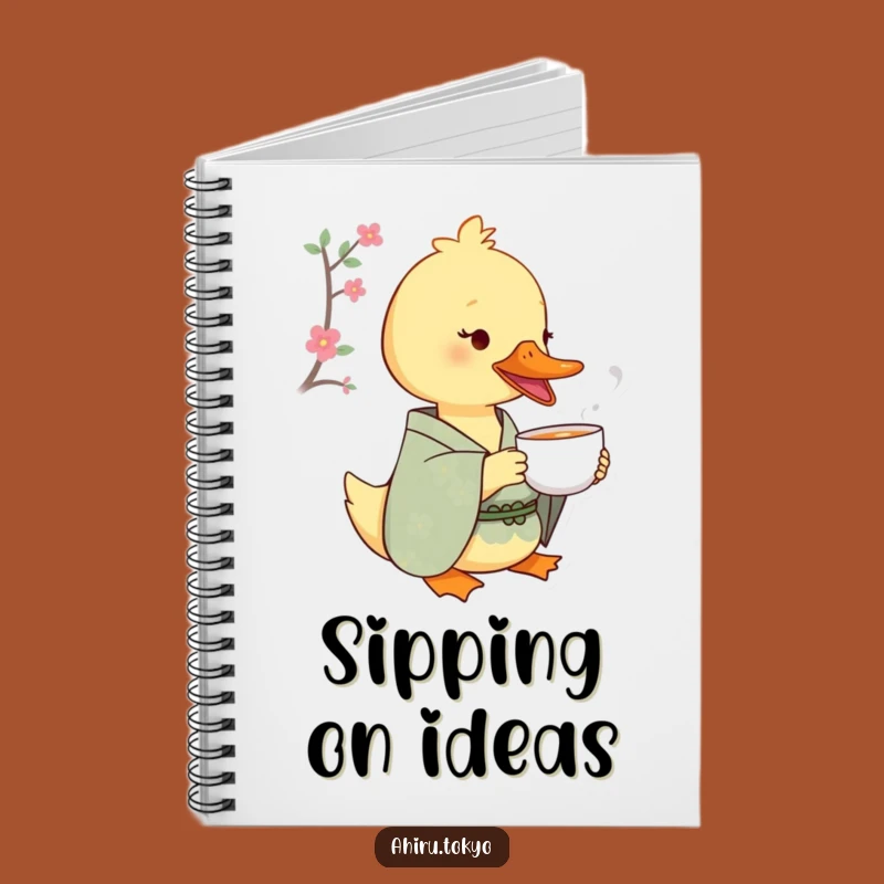 Funny Tea Sipping Duck Notebook: Kimono Journal, Delightful Humor Stationery Gift