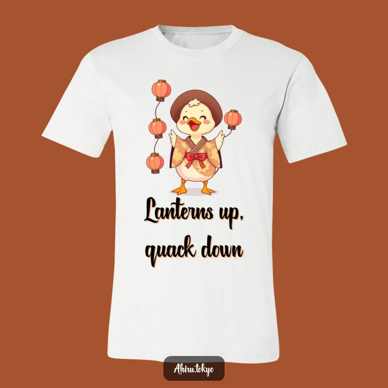 Funny Juggling Duck T-Shirt: Vibrant Kimono, Playful Humor Apparel Gift